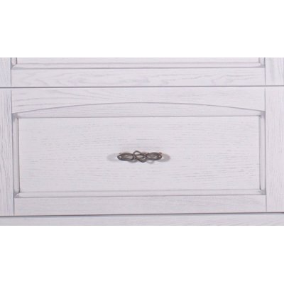 Комплект мебели ASB-Woodline Римини Nuovo 80 белая, патина серебро-2