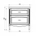 Комплект мебели ASB-Woodline Римини Nuovo 80 белая, патина серебро--small-4