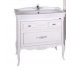 Комплект мебели ASB-Woodline Модерн 85 белая, патина серебро--small-1
