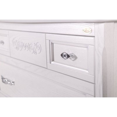 Комплект мебели ASB-Woodline Модерн 85 белая, патина серебро-3