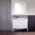 Комплект мебели ASB-Woodline Модерн 105 белая, патина серебро-small