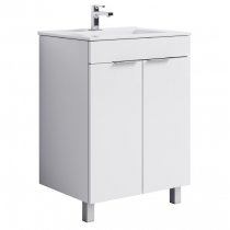 Тумба с раковиной Aqwella Бриг 60 напольная, белая Тумба с раковиной Aqwella Бриг 60 напольная, белая