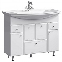 Тумба с раковиной Aqwella Барселона Люкс 105 с бельевой корзиной