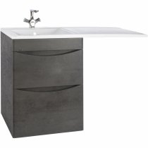 Тумба с раковиной Bellezza Олиссия 120 серый L 2 ящика