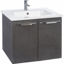 Тумба с раковиной Bellezza Луиджи 60 серая, подвесная