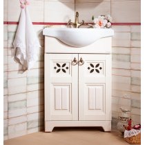 Тумба с раковиной Бриклаер Кантри 60 Бежевый дуб прованс угловая Тумба с раковиной Бриклаер Кантри 60 Бежевый дуб прованс угловая
