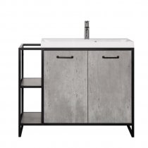 Тумба с раковиной Style Line Лофт 80/100 бетон