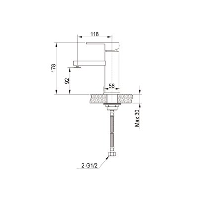 Смеситель Raiber Grats R1802 для раковины-2