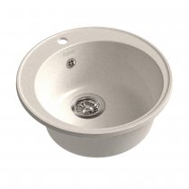 Мойка кухонная Raiber Вацман RQ13 круглая, белый