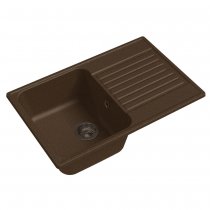 Мойка кухонная Raiber Актерман RQ144 прямоугольная с крылом, шоколад