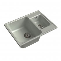 Мойка кухонная Raiber Брухберг RQ233 прямоугольная с двумя чашами, бетон