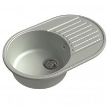 Мойка кухонная Raiber Тумберг RQ55 круглая с крылом, бетон