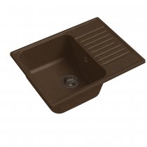Мойка кухонная Raiber Фогельсберг RQ89 прямоугольная с крылом, шоколад
