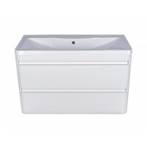 Тумба с раковиной Style Line Атлантика 90 Люкс Plus подвесная белый антискрейч Тумба с раковиной Style Line Атлантика 90 Люкс Plus подвесная белый антискрейч