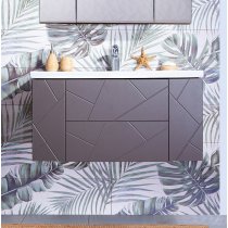 Тумба с раковиной Бриклаер Кристалл 100, софт графит Тумба с раковиной Бриклаер Кристалл 100, софт графит