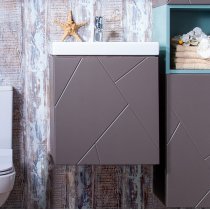 Тумба с раковиной Бриклаер Кристалл 50, софт графит Тумба с раковиной Бриклаер Кристалл 50, софт графит