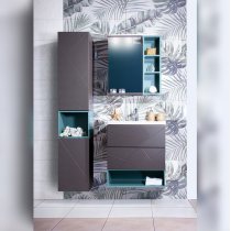 Комплект мебели Бриклаер Кристалл 60-2, софт графит Комплект мебели Бриклаер Кристалл 60-2, софт графит