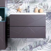 Тумба с раковиной Бриклаер Кристалл 70, софт графит Тумба с раковиной Бриклаер Кристалл 70, софт графит