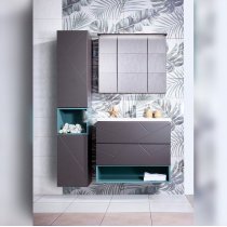 Комплект мебели Бриклаер Кристалл 80-3, софт графит Комплект мебели Бриклаер Кристалл 80-3, софт графит