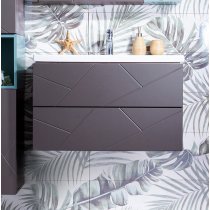 Тумба с раковиной Бриклаер Кристалл 80, софт графит Тумба с раковиной Бриклаер Кристалл 80, софт графит