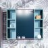 Зеркало Бриклаер Кристалл 80, муссон с двумя шкафчиками-small