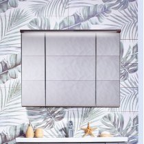 Зеркало-шкаф Бриклаер Кристалл 95, ясень анкор темный