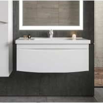 Тумба с раковиной Бриклаер Вега 100, белый глянец Тумба с раковиной Бриклаер Вега 100, белый глянец