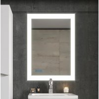 Зеркало Бриклаер Вега 55 с подсветкой и часами