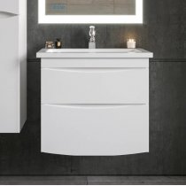 Тумба с раковиной Бриклаер Вега 70, белый глянец Тумба с раковиной Бриклаер Вега 70, белый глянец