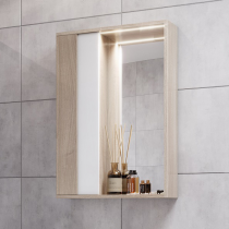Зеркало-шкаф AQUATON Бостон 60 L, с подсветкой, дуб эврика Зеркало-шкаф AQUATON Бостон 60 L, с подсветкой, дуб эврика