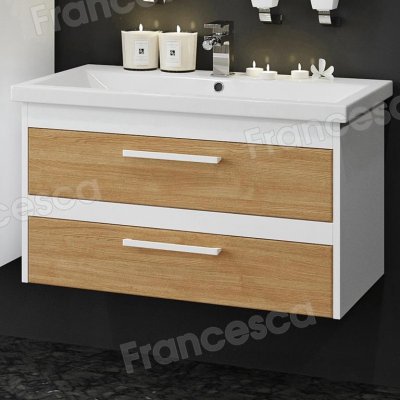 Комплект мебели Francesca Doremi new 80 подвесная (раковина Como 80), дуб небраска-2
