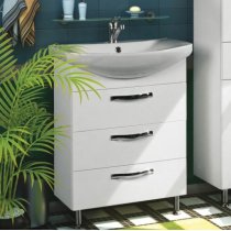 Тумба с раковиной Акватон Ария 65 Н белая Тумба с раковиной Акватон Ария 65 Н белая