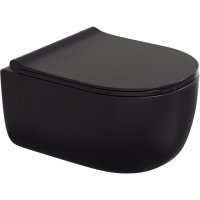 Унитаз подвесной Berges Wasserhaus Ego Black Rimless 082125 с микролифтом