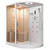 Комбинированная сауна 2в1 Ceruttispa Lugano Nero K9751L-White