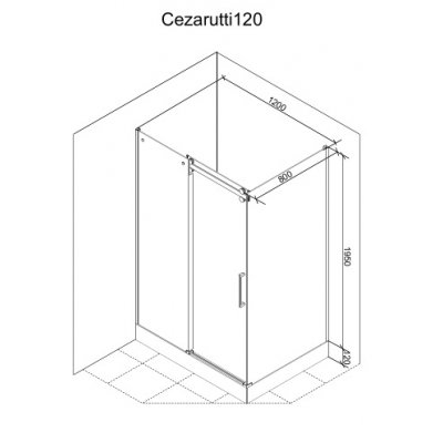 Душевой уголок Ceruttispa Cezares120 без поддона-2