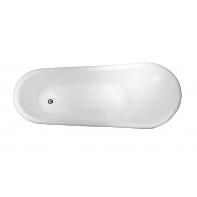 Акриловая ванна Ceruttispa C-2014 на львиных алюминиевых хромированных лапах 1500x750x730-2