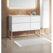 Тумба с раковиной Sanvit Лира L 120, белый глянец, напольная, белый профиль Тумба с раковиной Sanvit Лира L 120, белый глянец, напольная, белый профиль