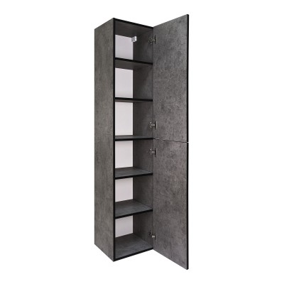 Шкаф-пенал Brevita Rock R, бетон темно-серый-1