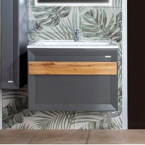 Тумба с раковиной Бриклаер Берлин 70 оникс серый Тумба с раковиной Бриклаер Берлин 70 оникс серый