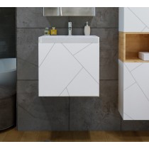 Тумба с раковиной Бриклаер Кристалл 50, белая Тумба с раковиной Бриклаер Кристалл 50, белая