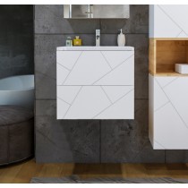 Тумба с раковиной Бриклаер Кристалл 60, белая Тумба с раковиной Бриклаер Кристалл 60, белая