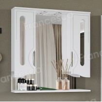 Зеркало-шкаф Francesca Инфинити 80 2С белый 2 шкафа