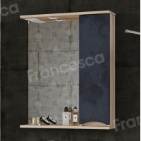 Зеркало-шкаф Венеция Амали 60 графит бетон
