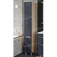 Шкаф-пенал Венеция Амали 30 напольный, графит бетон