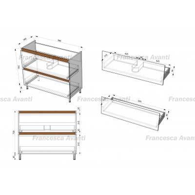 Комплект мебели Венеция Bianco 105 белый-5