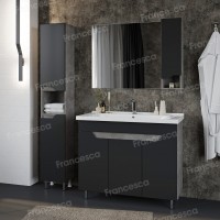 Комплект мебели Венеция Неаполь 100 напольная, графит софт