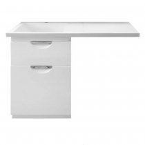 Тумба с раковиной Misty Куба 60 белая, под стиральную машину, с бельевой корзиной Тумба с раковиной Misty Куба 60 белая, под стиральную машину, с бельевой корзиной