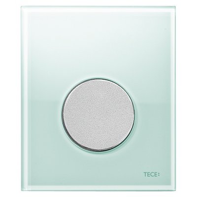 Кнопка смыва TECE Loop Urinal 9242652 зеленое стекло, кнопка хром матовый