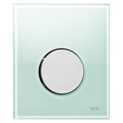 Кнопка смыва TECE Loop Urinal 9242653 зеленое стекло, кнопка хром