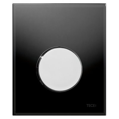 Кнопка смыва TECE Loop Urinal 9242656 черное стекло, кнопка хром